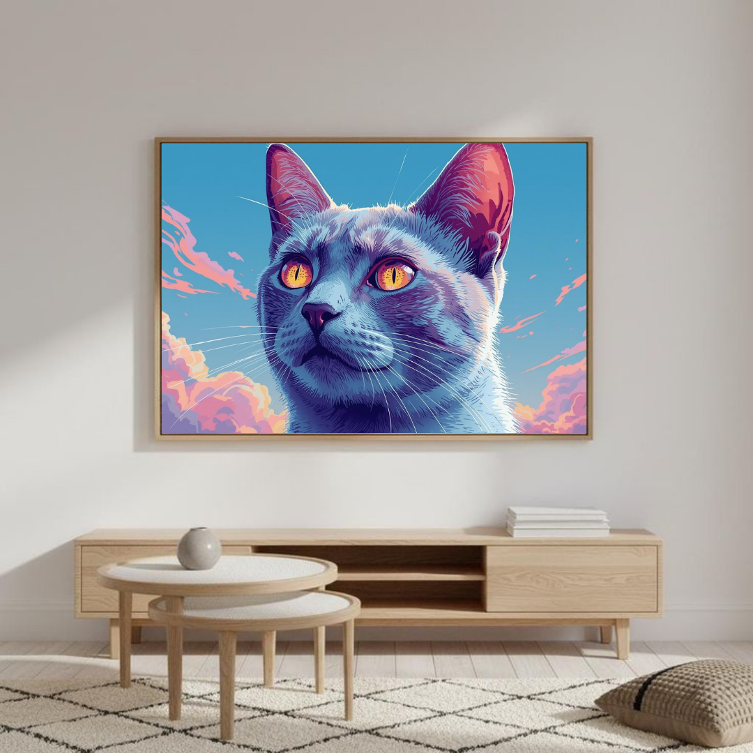 Neon Soul: Minimal Cat Vision