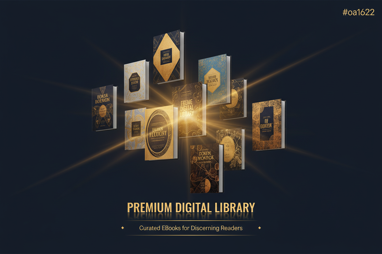Premium eBook Hero Banner - Dark Blue Gold
